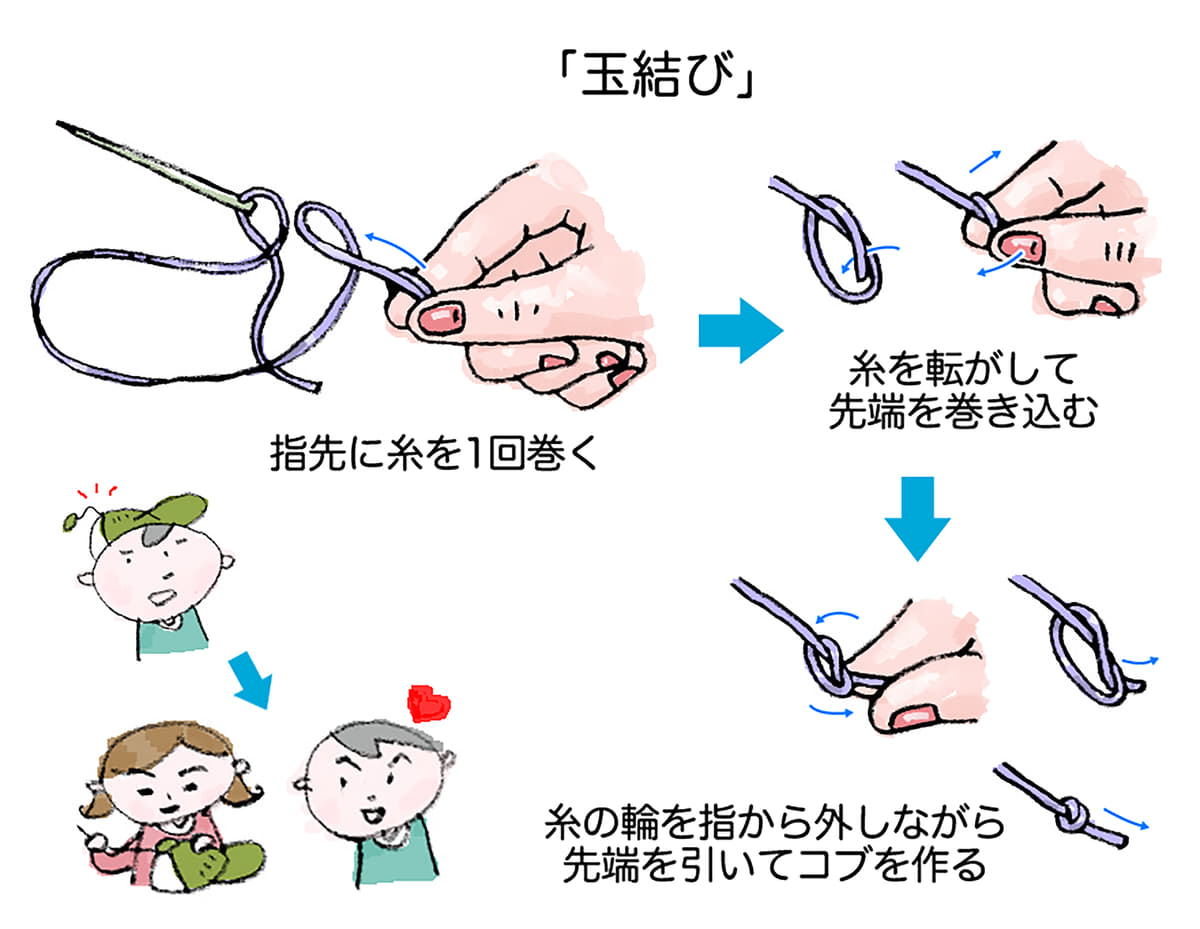 玉止めが抜ける原因をプロが解明！針に巻くだけの超簡単裏ワザと失敗しないコツ