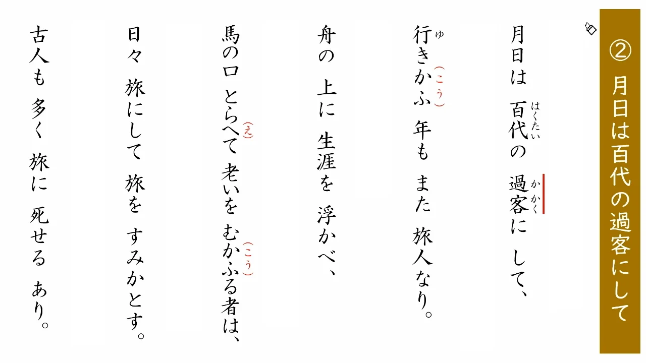 月日は百代の過客にしての真意とは？おくのほそ道冒頭と旅立ちの真相