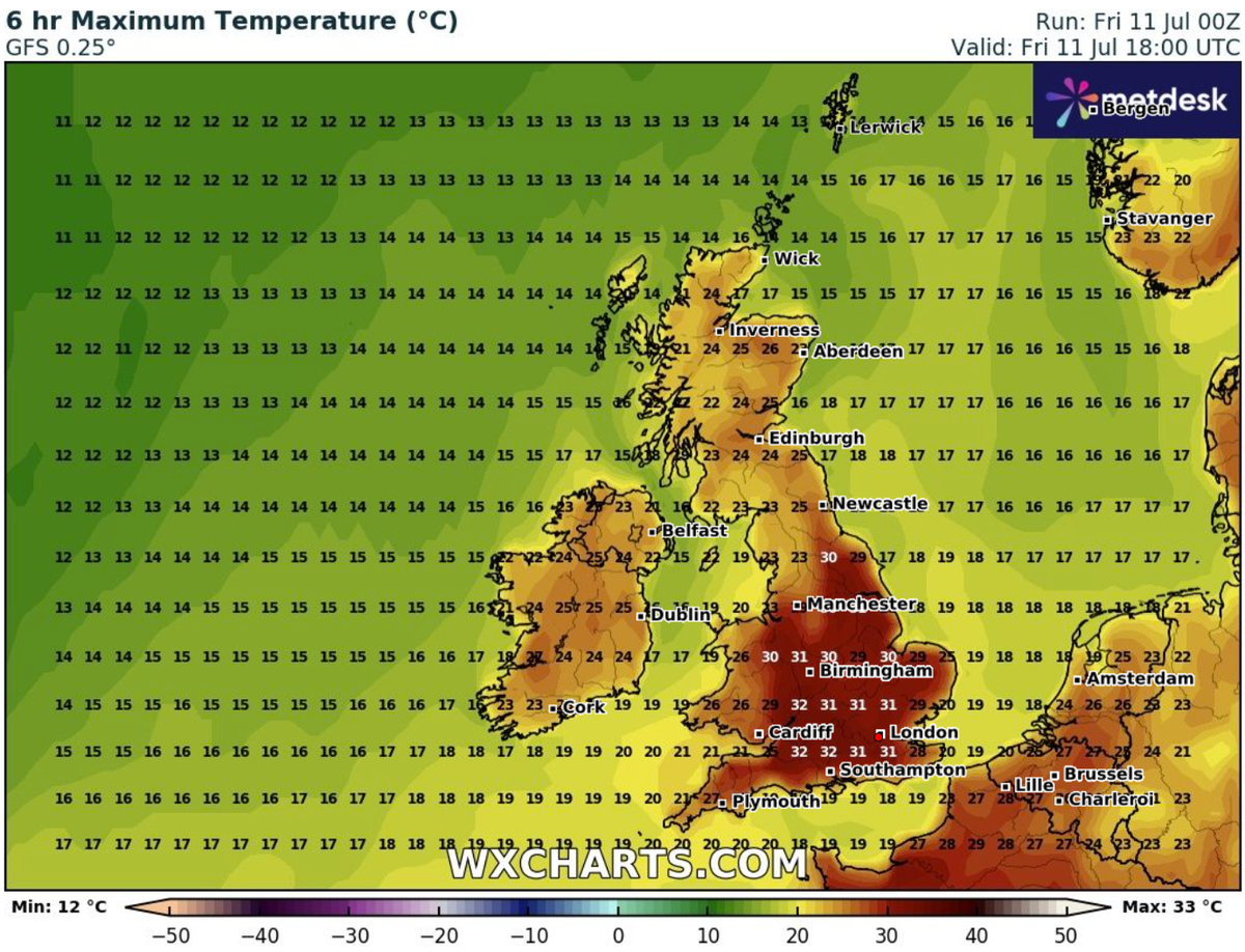 Thunderstorms to Cool Uk's 34C Heatwave Next Week