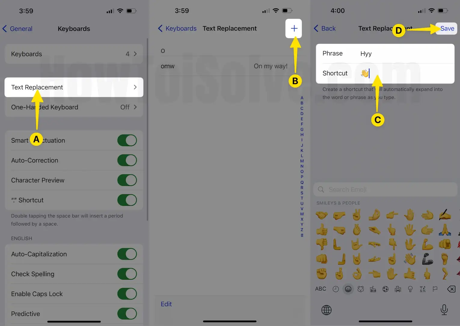 Shortcut Words on Iphone