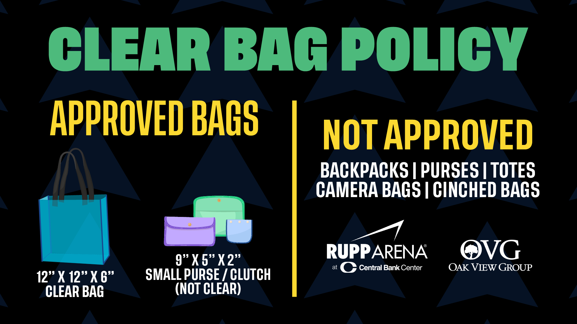 Bag Policy at Rupp Arena