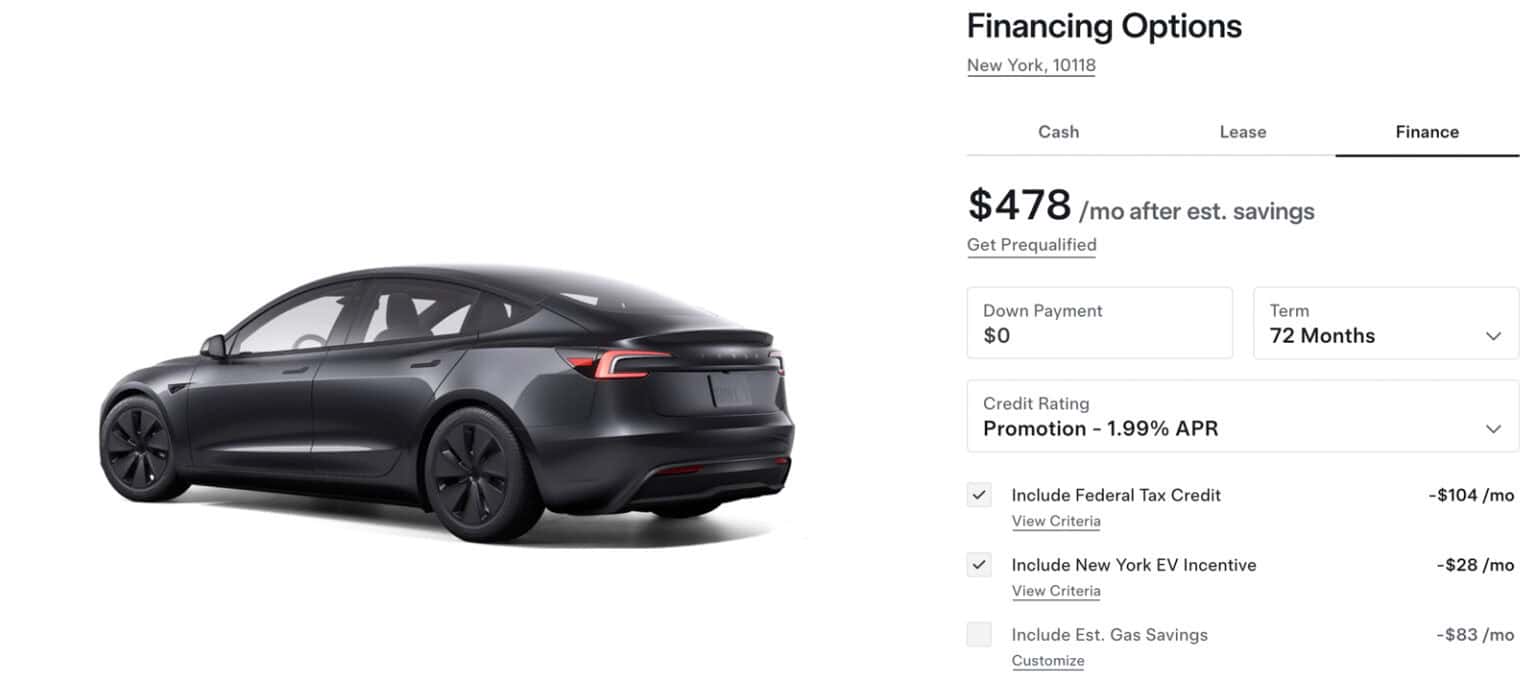 Finance Tesla 3