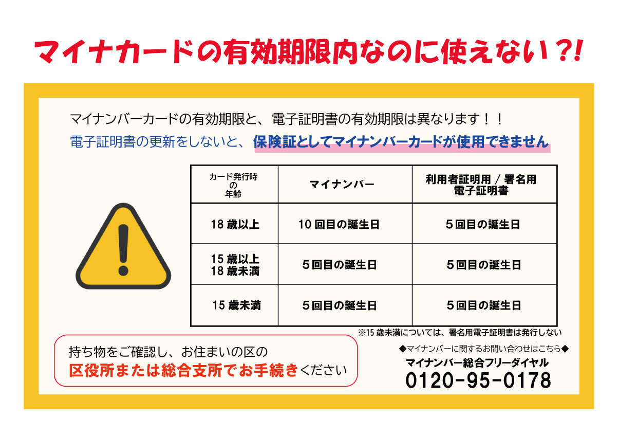 マイナンバー期限切れで何が起きる？2つの有効期限と2026年更新法