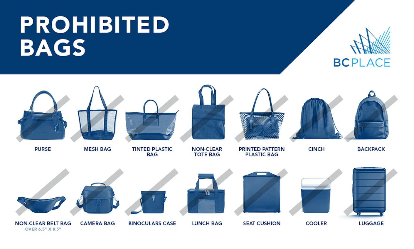 Bag Policy at Bc Place