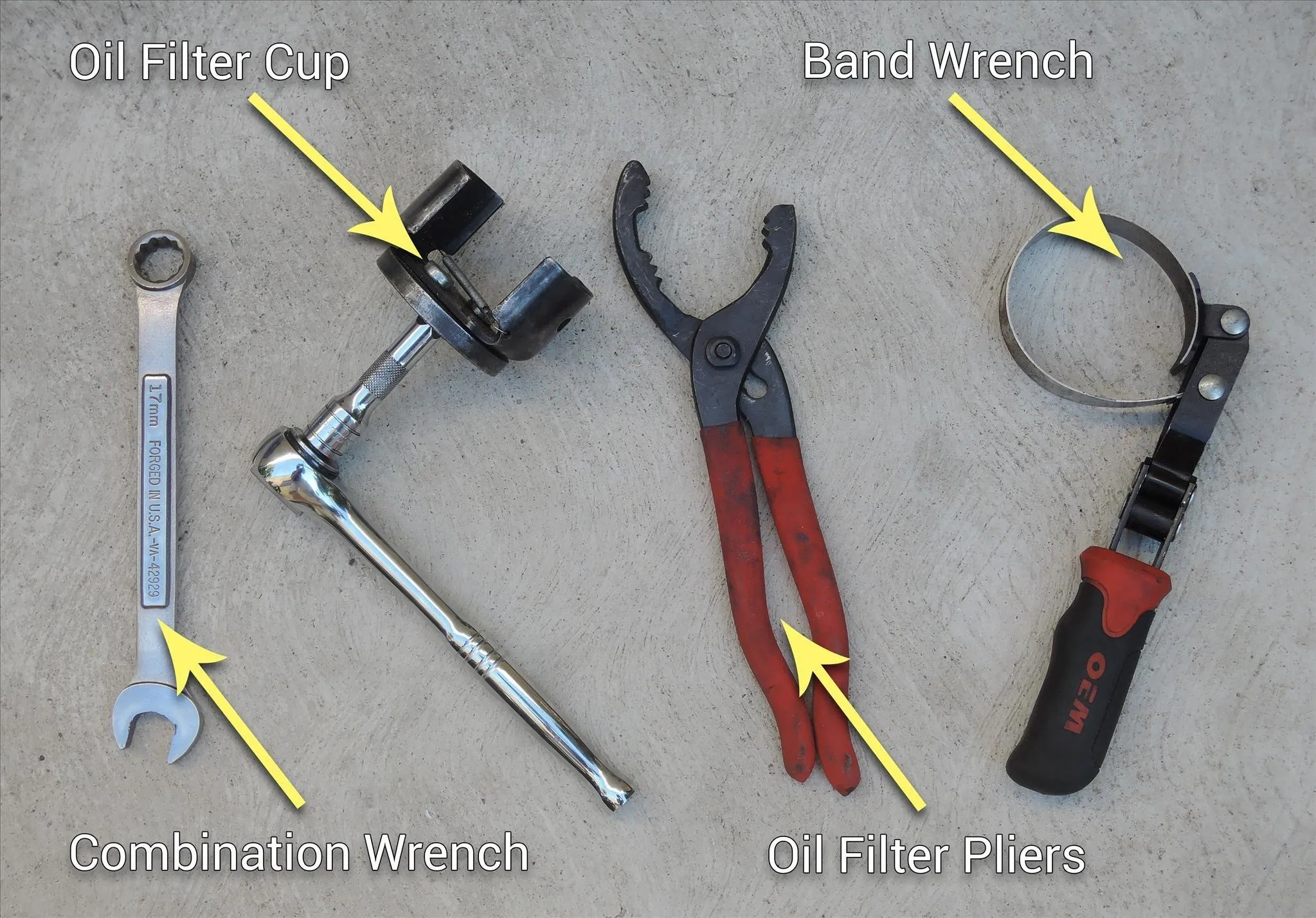 Tools Need to Change Oil