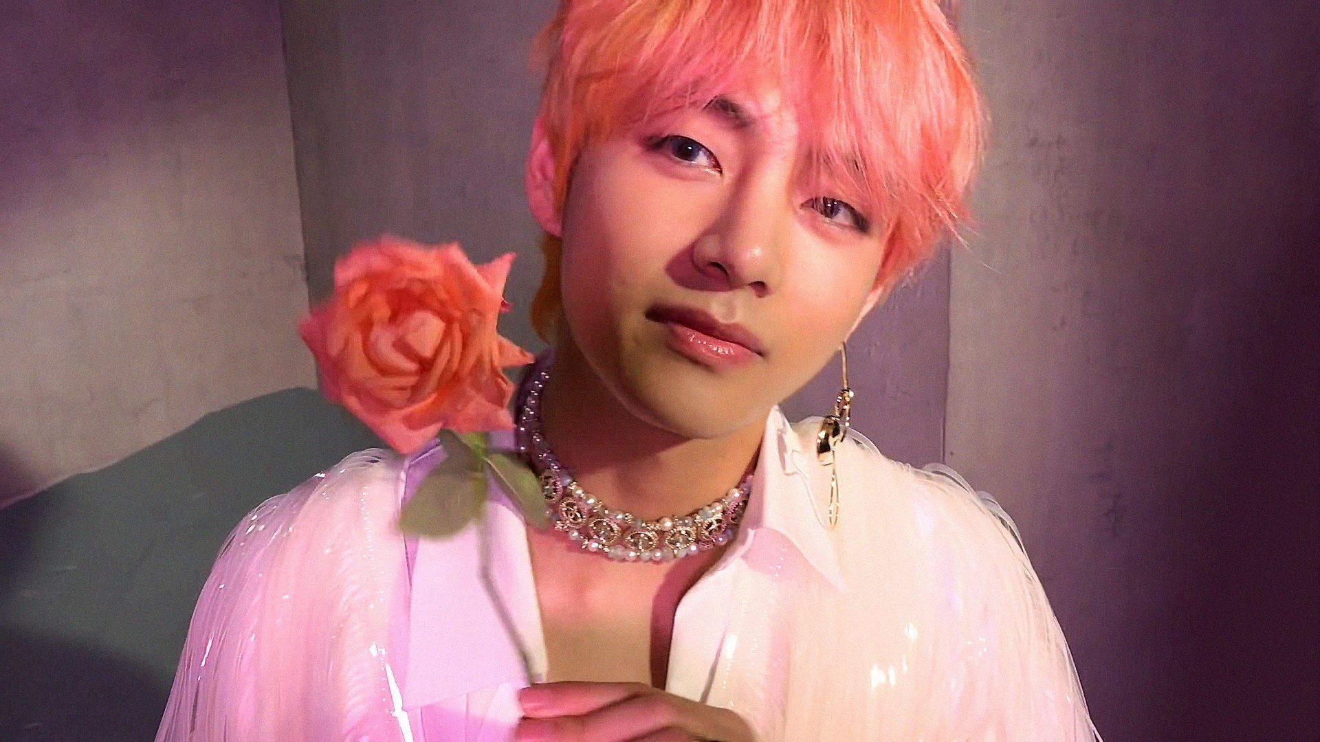 Bts Kim Taehyung Photo Shoot Pink Background