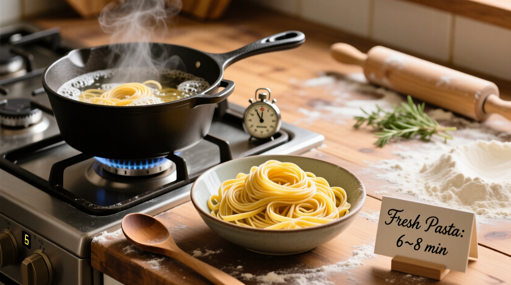 Cooking Fresh Pasta Time