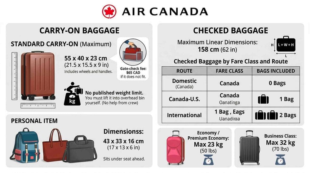 Air Canada One Bag Policy