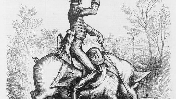 Andrew Jackson Spoils System Political Cartoon