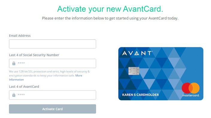 Avant Com Activate Login Credit Card