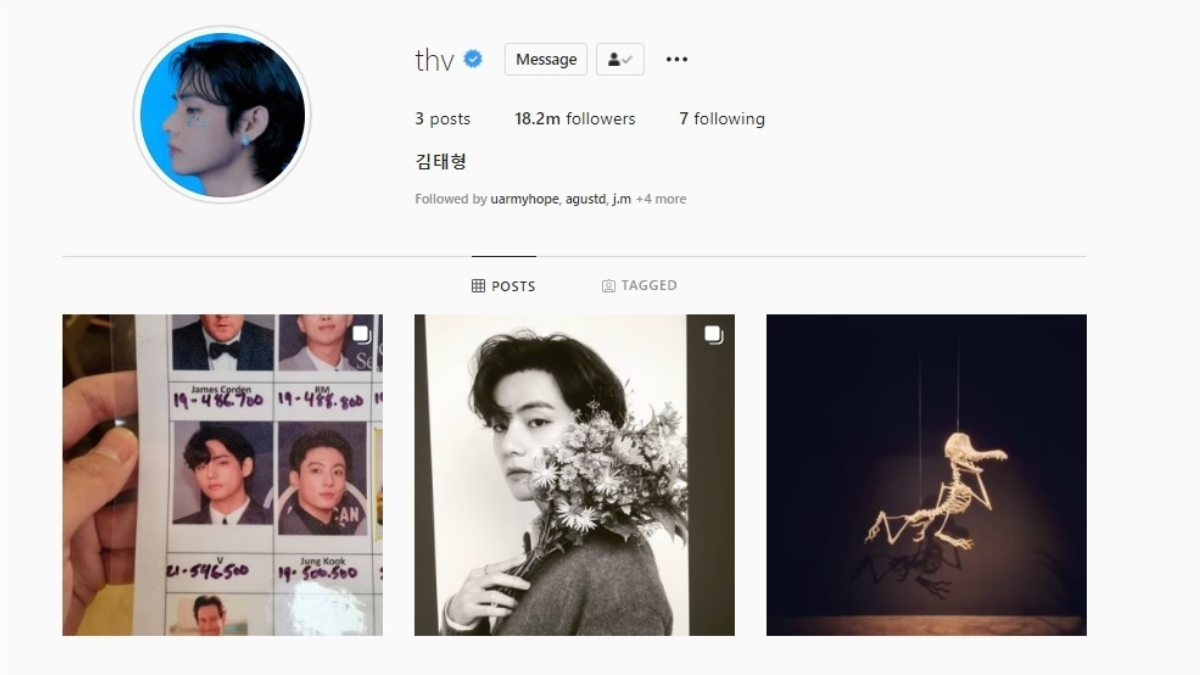 Bts v Instagram Id Name