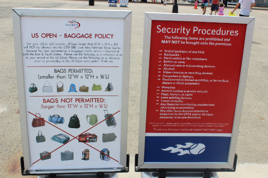 Us Open Bag Policy Tennis
