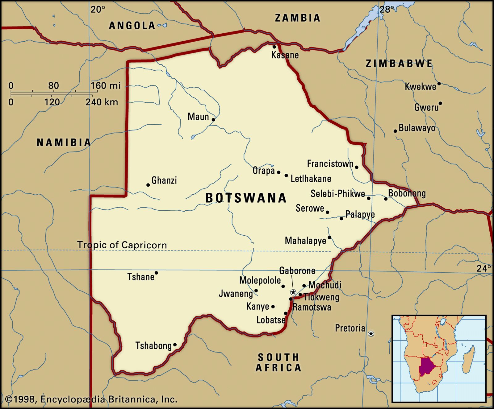 Countries Bordering Botswana