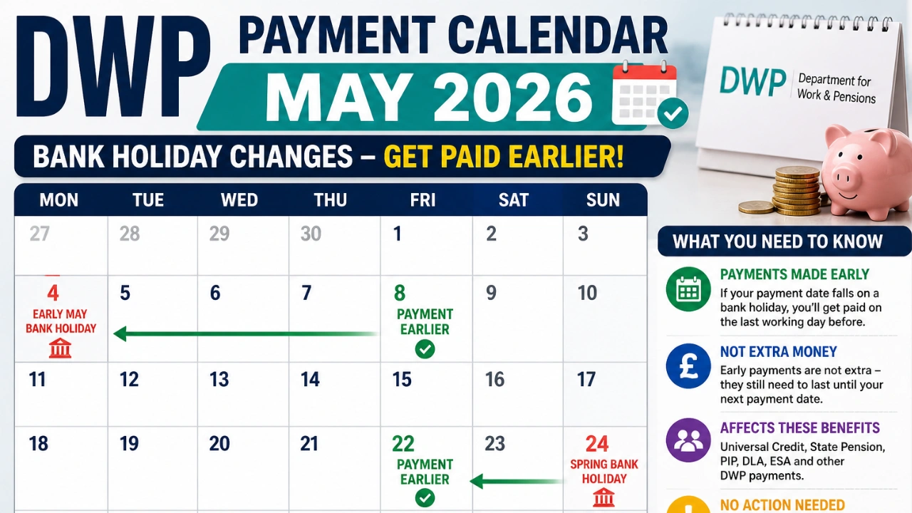 Dwp Confirms May Bank Holidays Alter Benefit Payment Dates