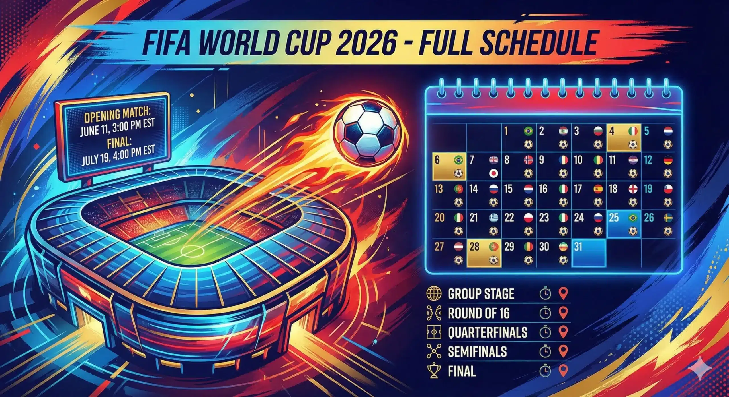 World Cup Final 2026 Kick-off Times Uk Timetable