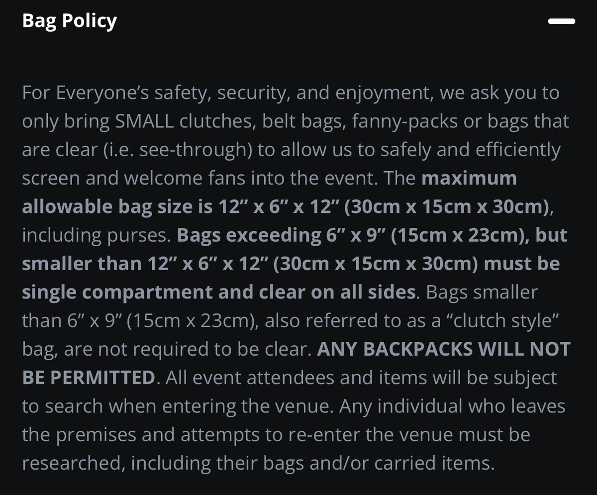 Rogers Centre Bag Policy Bts