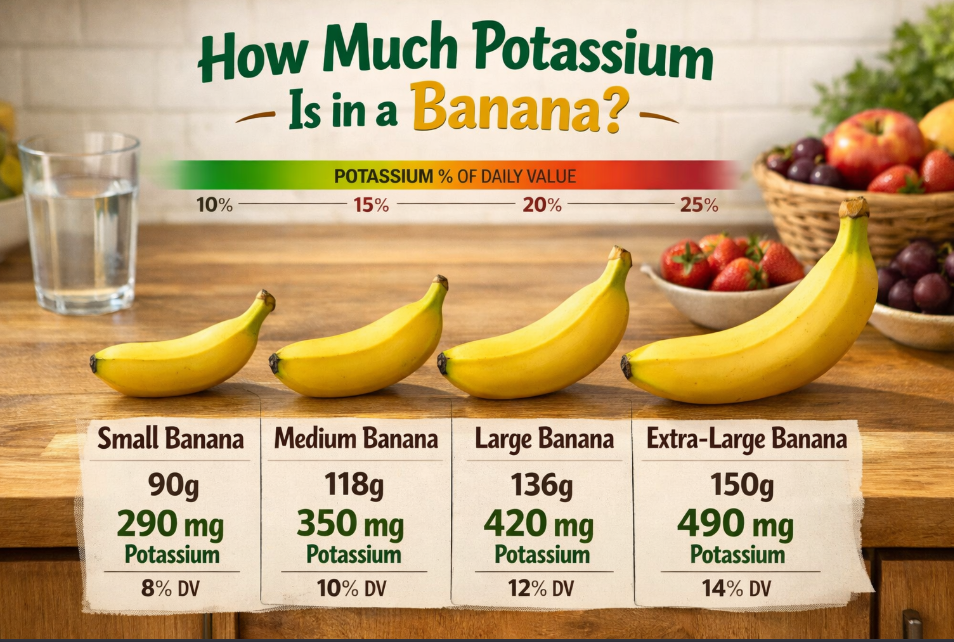 How Many Meq of Potassium Is in a Banana