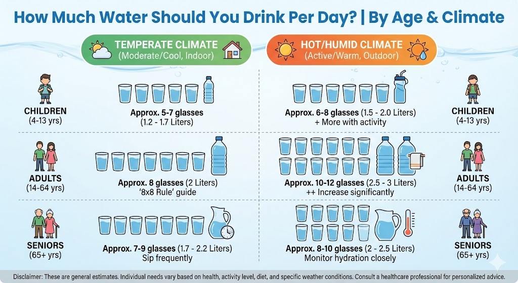 Recommended Amount of Water to Drink Each Day