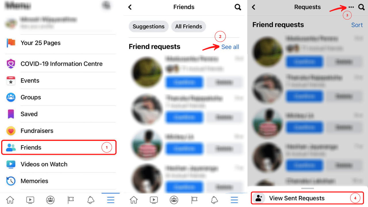 Outgoing Friend Requests on Facebook
