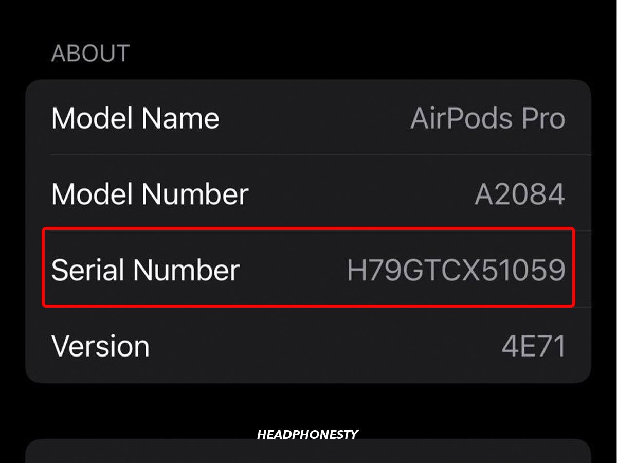 Airpods Pro 3 Serial Number Check