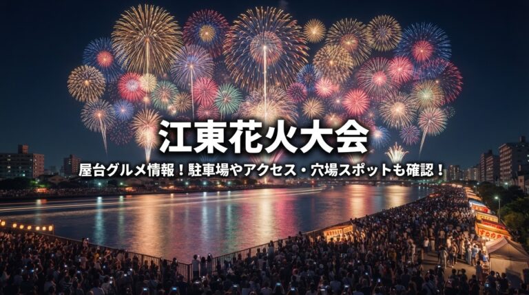 【2026年最新】江東区花火大会の開催日程・有料席チケット速報！絶景の穴場スポットと混雑回避完全ガイド