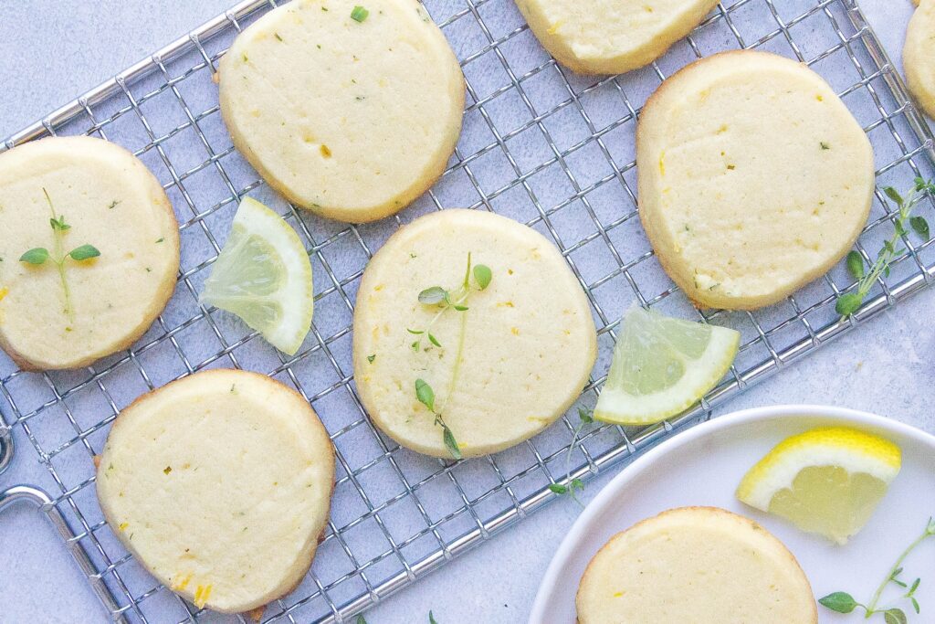 Lemon Thyme Shortbread Cookies