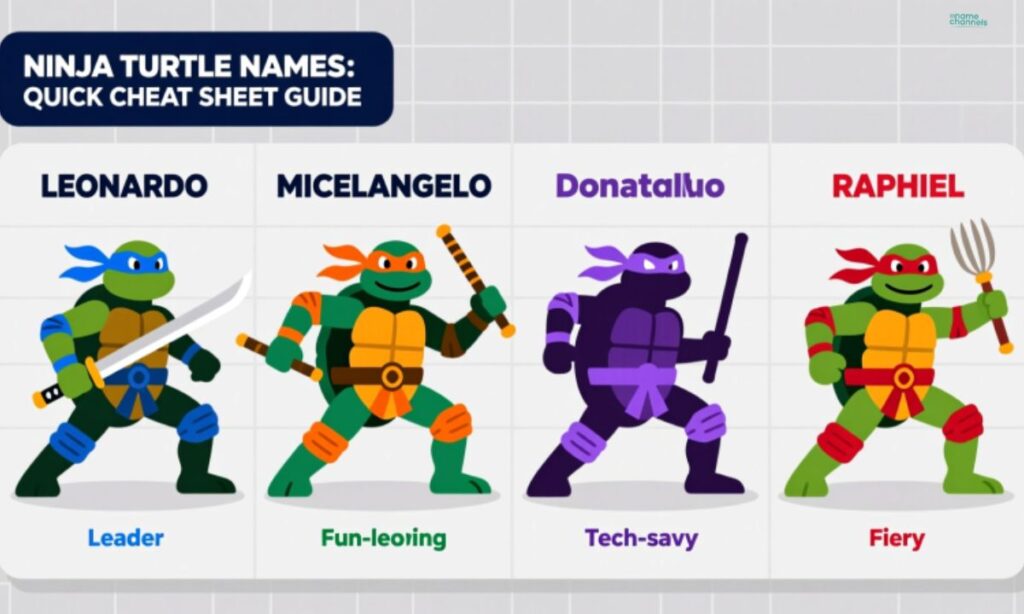 All Names of Ninja Turtles