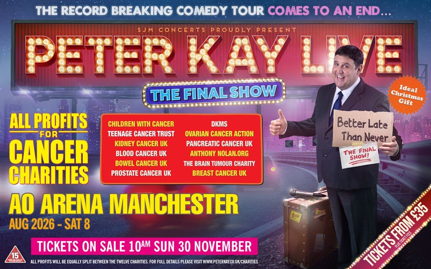 What Time Does Peter Kay Come on Stage