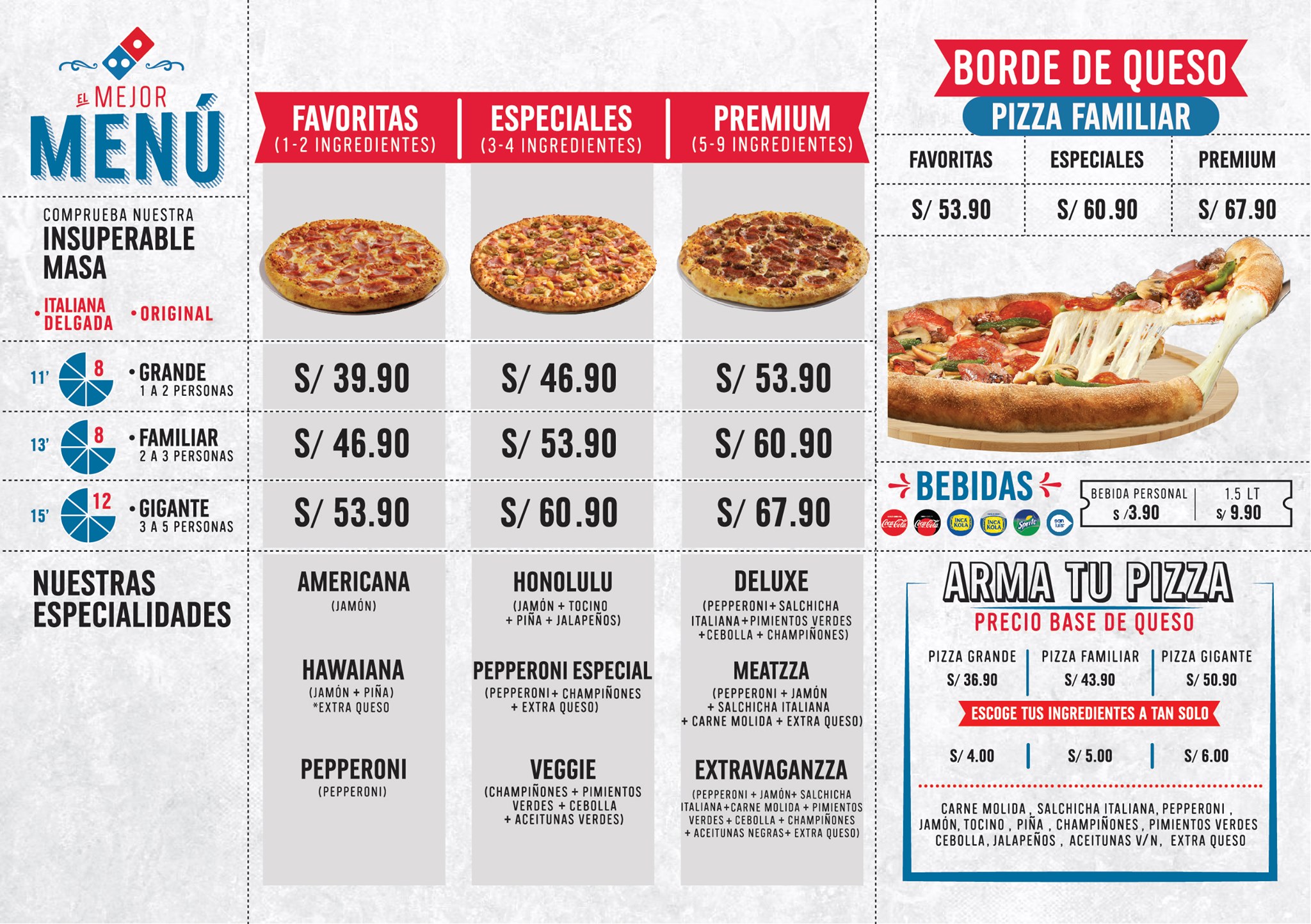 Domino's Pizza Bend Menu