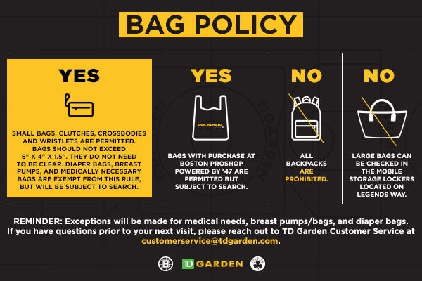 Bag Policy Td Garden Boston