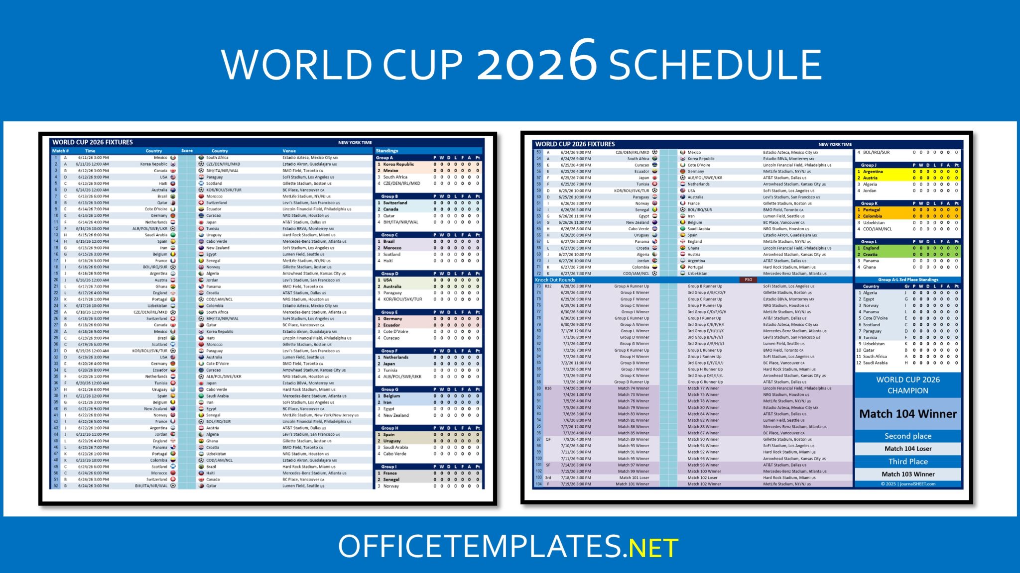 Fifa World Cup 2026 Schedule Excel Pdf