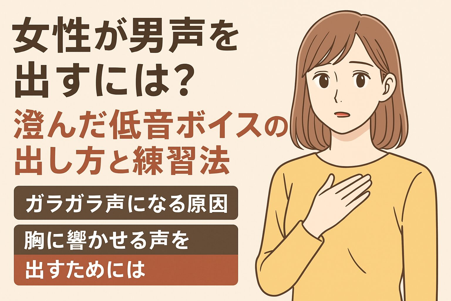 低音の出し方決定版！声をつぶさず太く響くプロ直伝のボイトレ極意