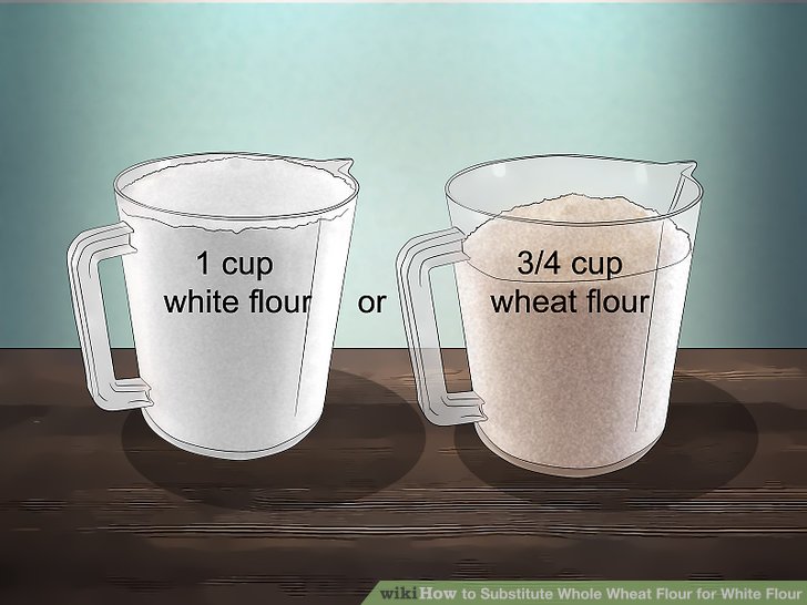 Substitute White Flour for Whole Wheat Flour