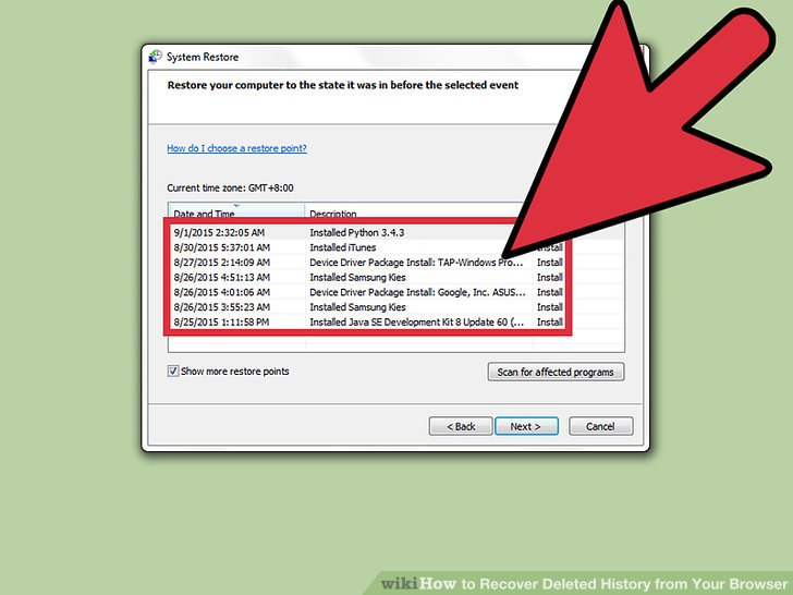 How to Recover Deleted History
