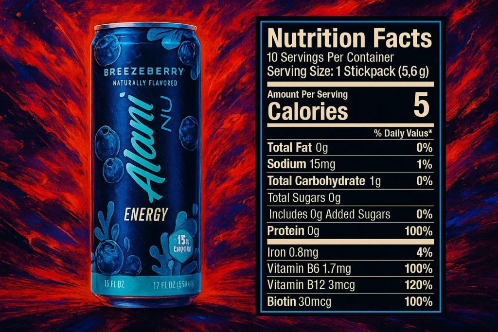 Energy Drink Supplement Facts