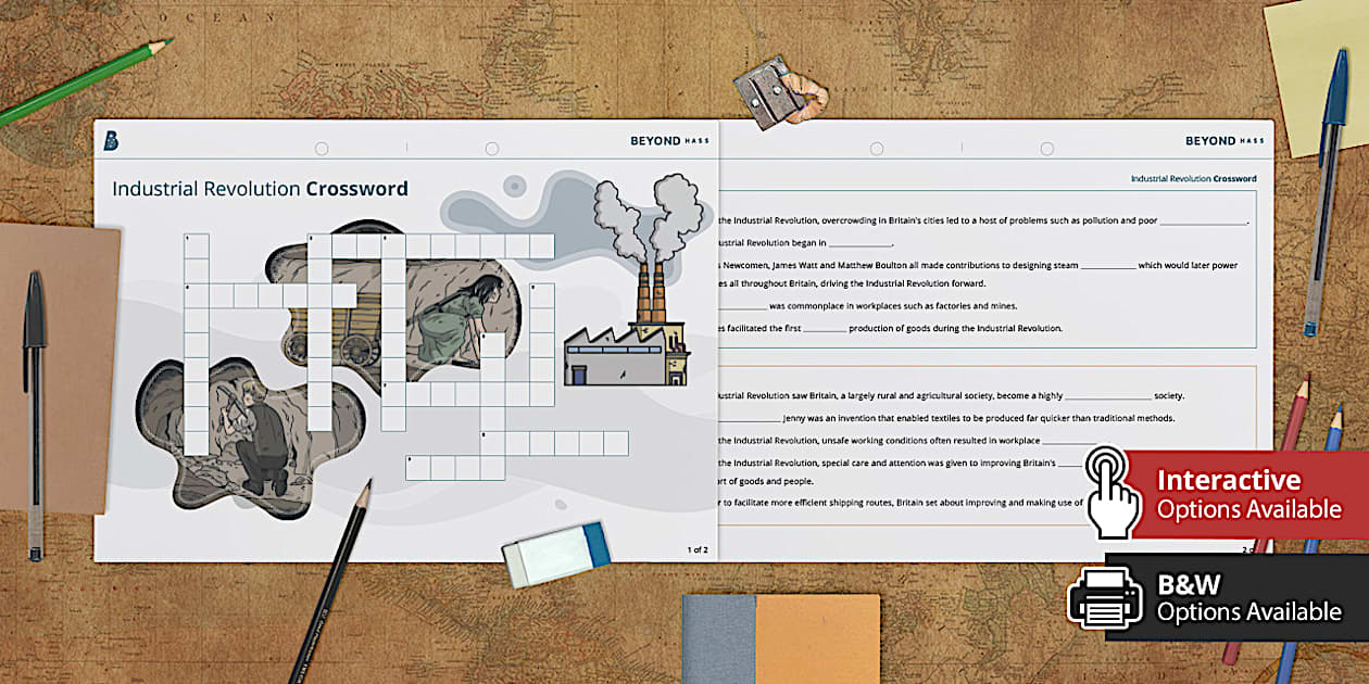 The Industrial Revolution Crossword Review Answer Key