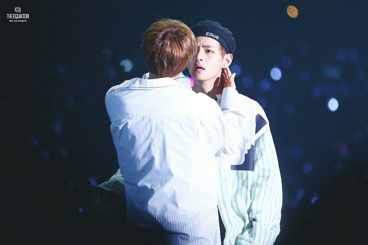 Bts v and Jin Kiss