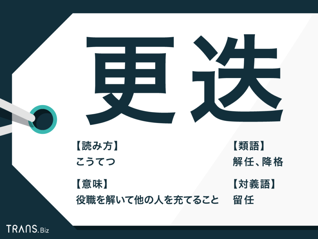 更迭とは？罷免・解任・左遷との違いや実質クビの真相を徹底解説