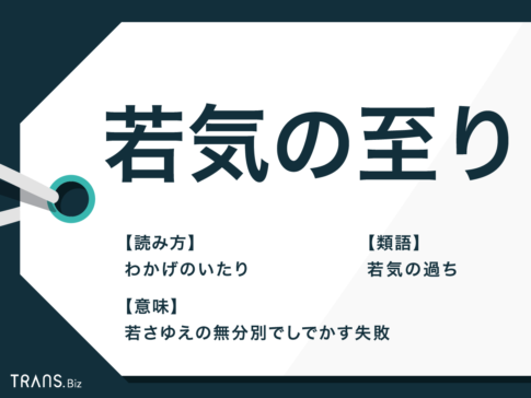 【速報】 若気 の 至り 意味 衝撃の最新ニュース #832
