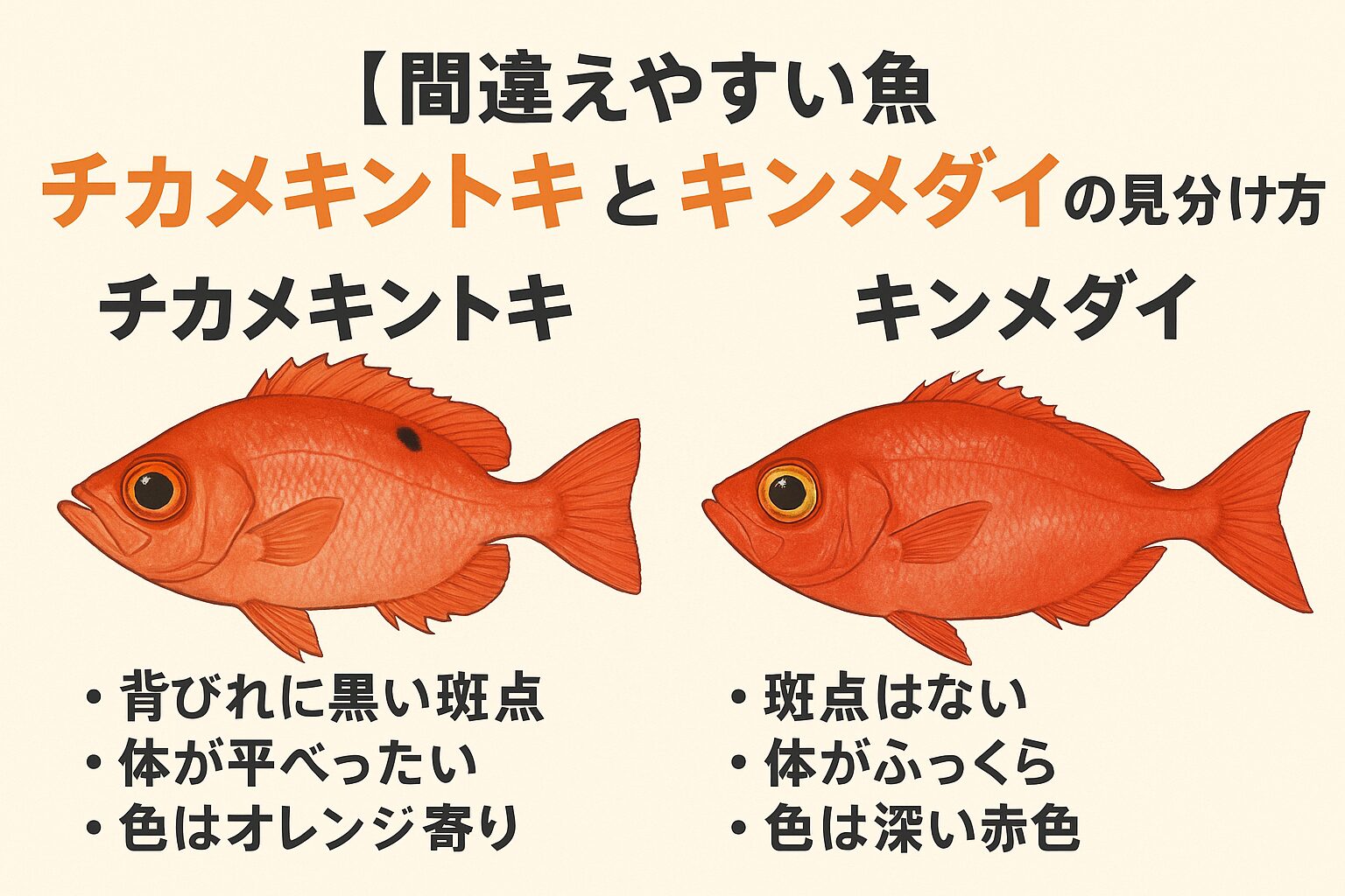 キンキとキンメダイの違いを徹底解剖！見分け方・味・価格の決定打