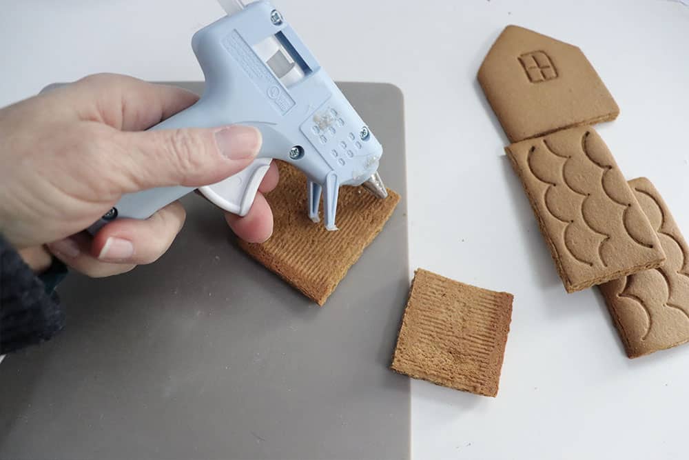 How to Glue Together a Gingerbread House