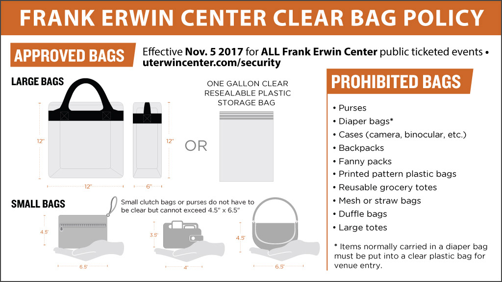 Erwin Center Clear Bag Policy