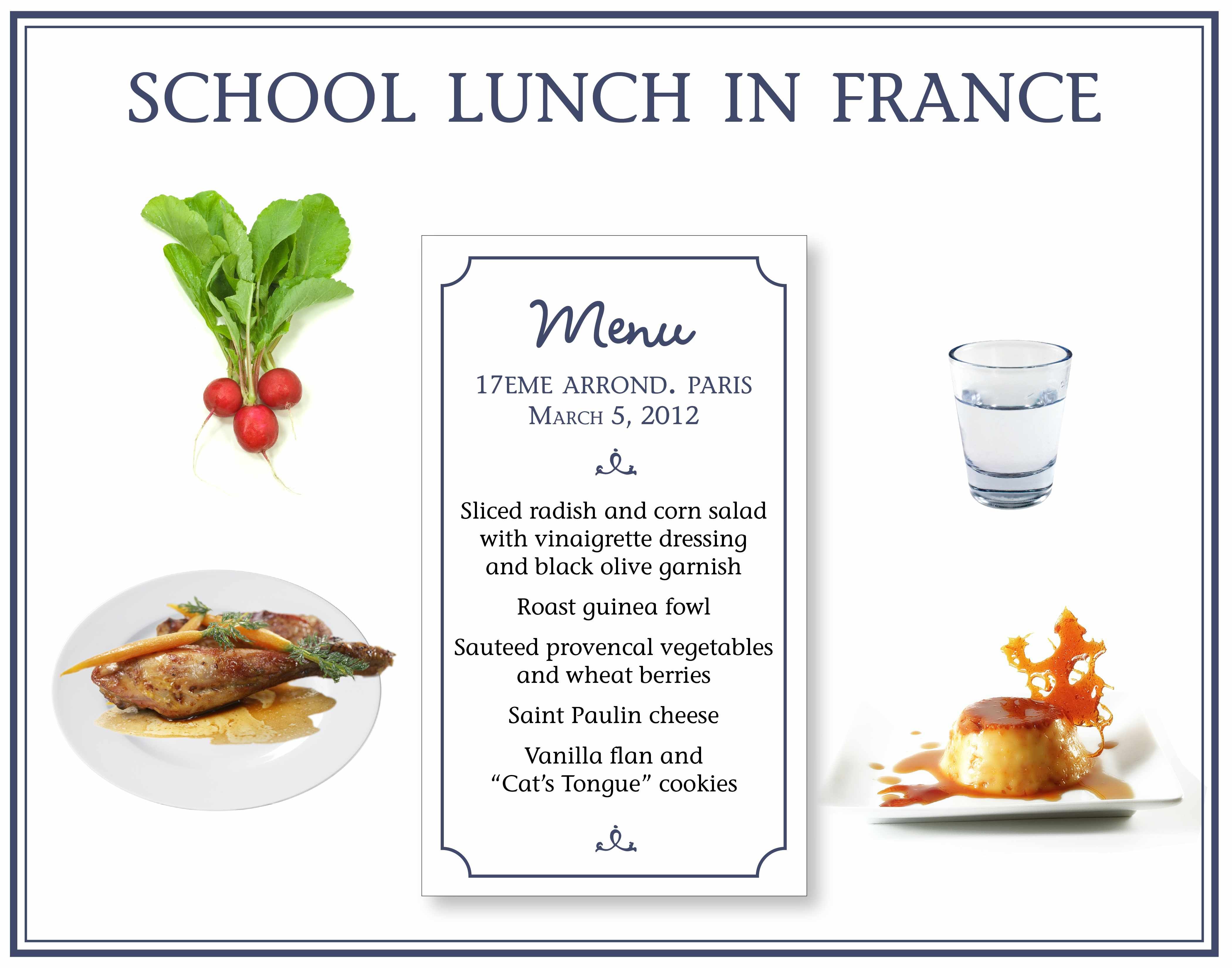 French Menu for Lunch