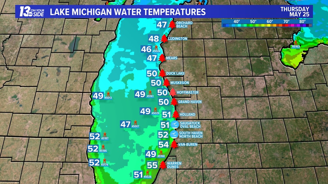 Lake Temperatures in Michigan