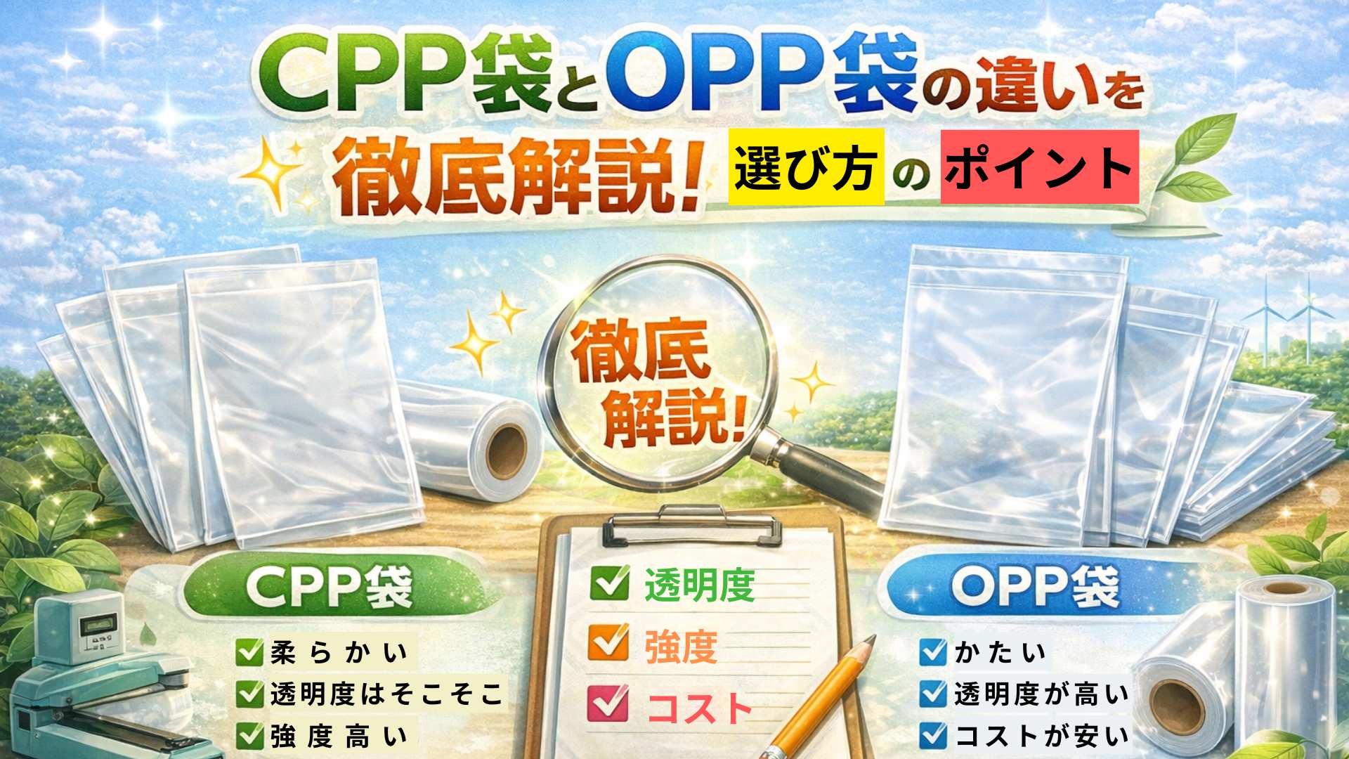 Opp袋とは？Cpp・ビニールとの違いとメルカリ梱包の正解を徹底解説