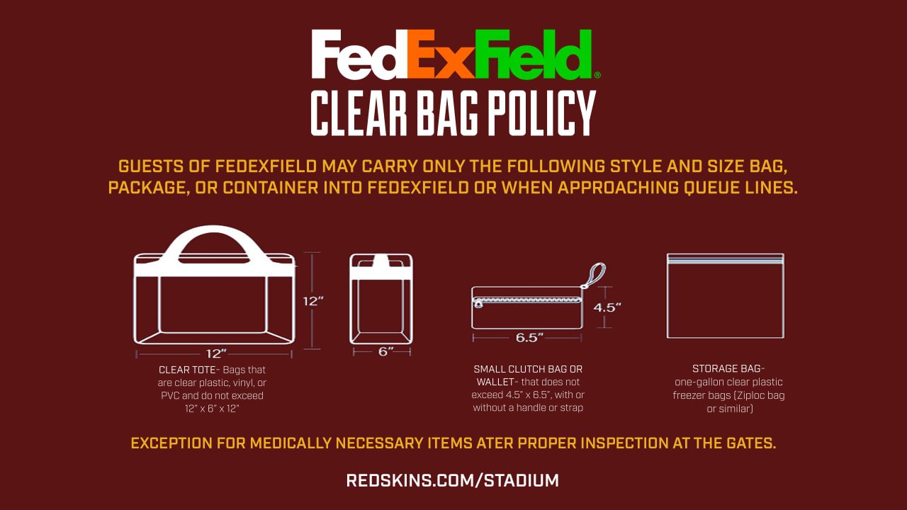 Fedex Field Bag Policy Bts