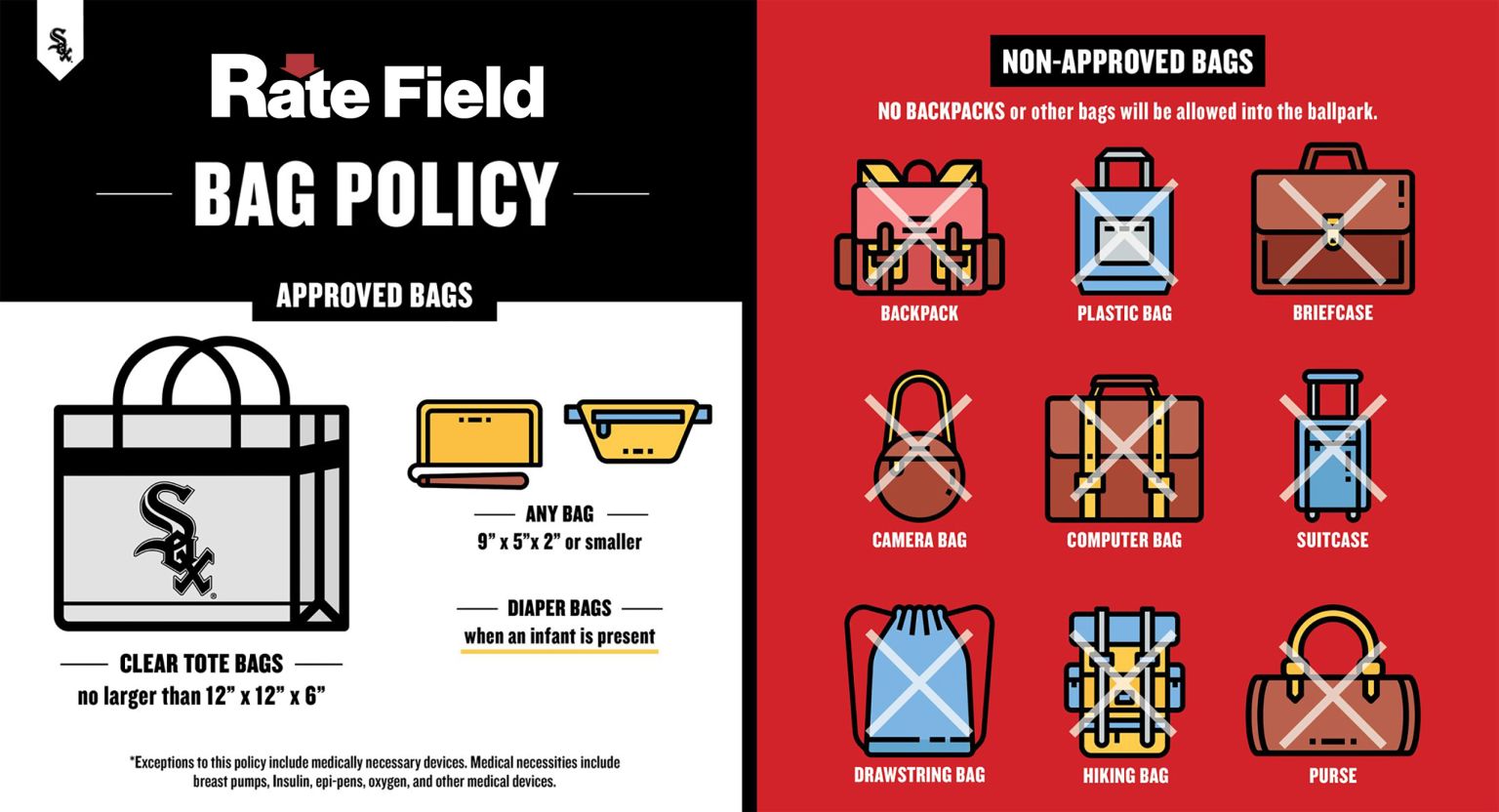Bag Policy at Rate Field