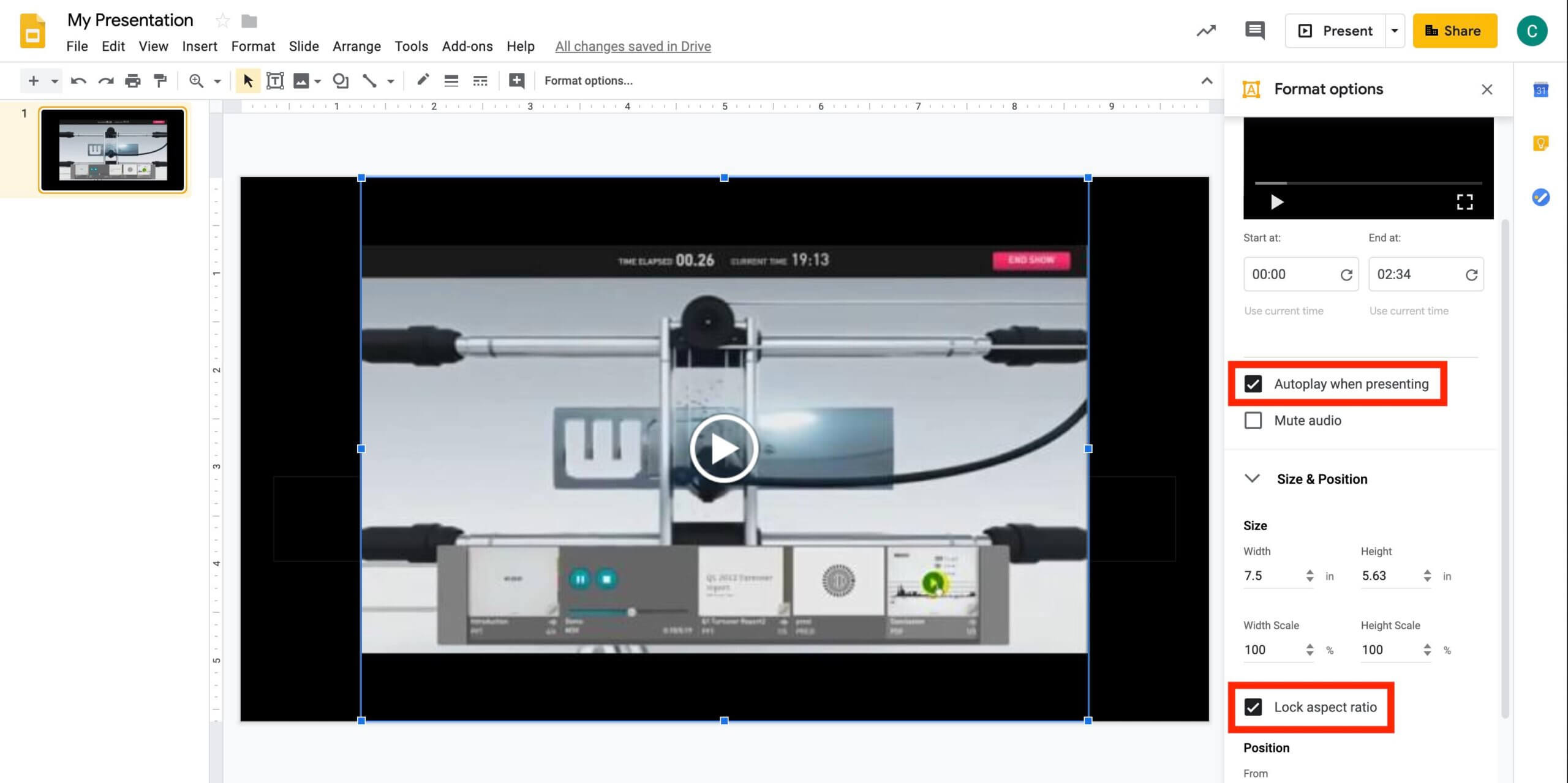 Embedding Video in Google Slides
