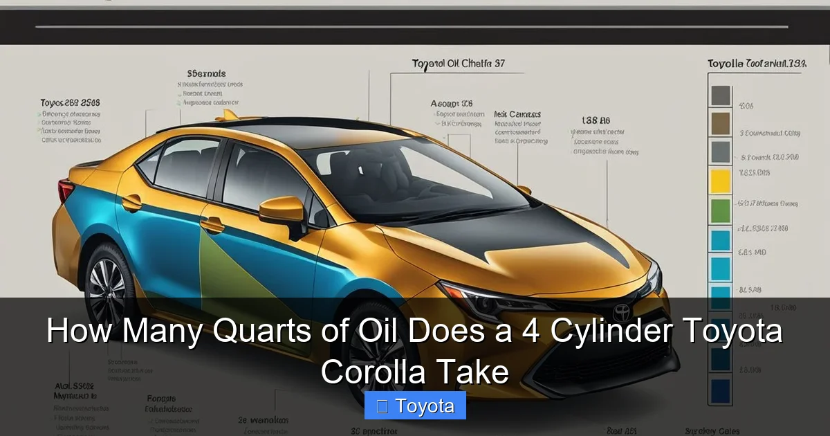 How Many Quarts of Oil in a Toyota Corolla