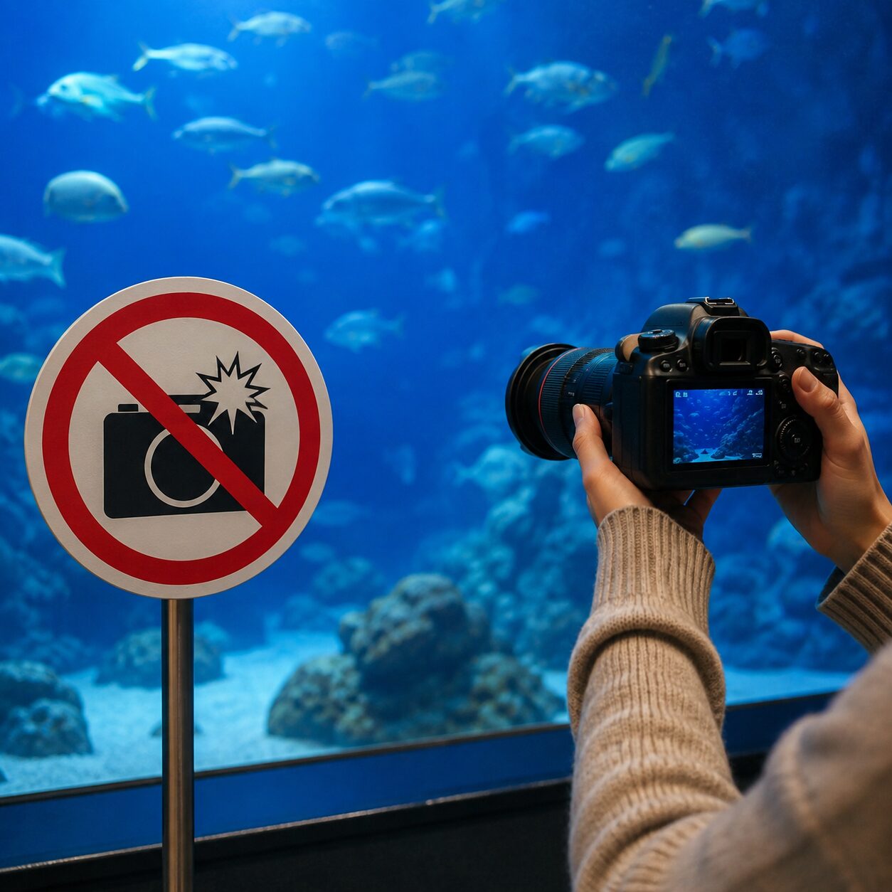 水族館のフラッシュ禁止の真相！マグロ激突死の噂と暗所撮影の極意